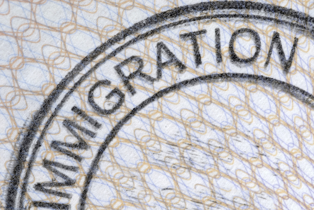 immigration stamp in passport via investor visa