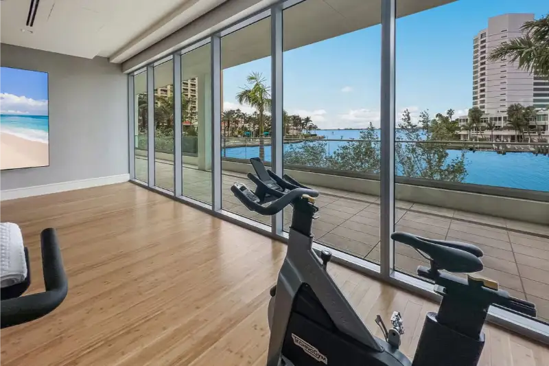 401 Quay Commons Gym view