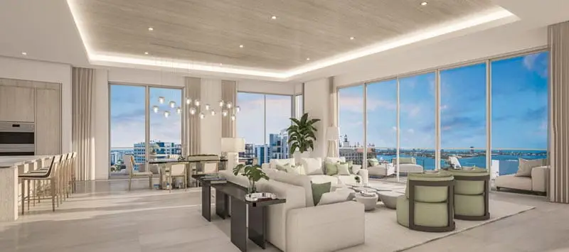 Ritz-Carlton Residences Sarasota Bay Penthouse F Living Room