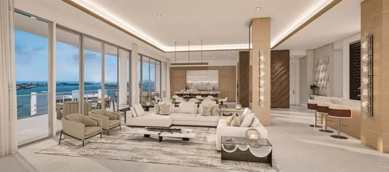 Ritz-Carlton Residences Sarasota Bay Penthouse G Living Room