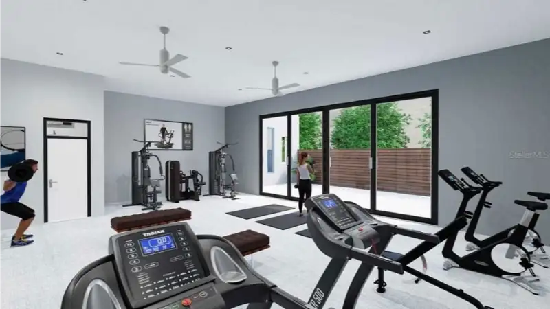 The Velocity Sarasota fitness room