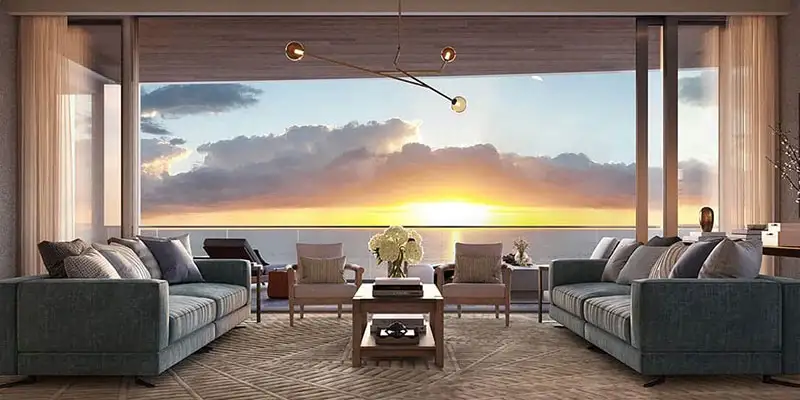 Rosewood Residences Lido Key Living Room interior