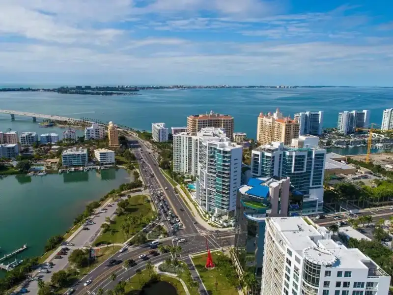 The Vue Sarasota view from above